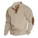 Men's Clothing European And American Autumn And Winter Solid Color Jacquard Jacket Stand Collar Long Sleeve Sweatshirt Outdoor Casual Jacket Wholesale_viptrois.com