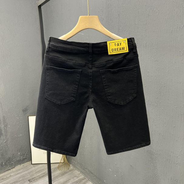 High-End Denim Shorts Brand Trendy Slim Five-Point Wear Outside 2025 Summer Men Thin Mid-Length Pants_viptrois.com