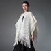 Unisex Warp knitted solid color fringe thin hollow shawl_viptrois.com