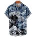 Men's Clothing New Men's Casual Slim Fashion 3D Printed Short Sleeved Shirt Men's Shirt_viptrois.com