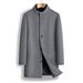 Loom Loom 2019 Source Winter Men's Mid-Length Slim Wool Woolen Trench Coat Jacket_viptrois.com