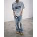 Vintage Washed Denim Jeans Heavyweight Relaxed Straight Fit Classic A-Line Silhouette Cleanfit Unisex_viptrois.com