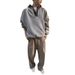 Autumn And Winter Hooded Sweatshirt With Spliced Yarn, Niche Casual Loose Jacket_viptrois.com