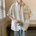 Loose Casual Versatile Workwear Short Sleeve For Men New Style Handsome Lightweight Summer Shirt Jacket_viptrois.com