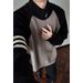Nordmann 001 American Style Stand Collar Double Patchwork Jacket Men Autumn Trendy Brand Striped Casual Knitted Vibe High Street_viptrois.com