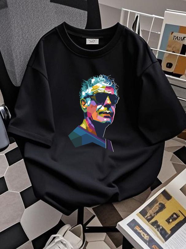 Hot Anthony Bourdain Face Men S 3XL T Shirt Streetwear Fashion Versatile Graphic Summer Breathable Homme Casual Top For Everyday Wear Soft_viptrois.com