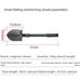 Outdoor Folding Military Multi-Functional Engineer Shovel Camping Supplies Tool Survival Gear Earthworm Digging_viptrois.com