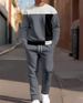 2025 New Fashion Men's Casual Sports Crewneck Sweatshirt And Sweatpants Two-Piece Set_viptrois.com
