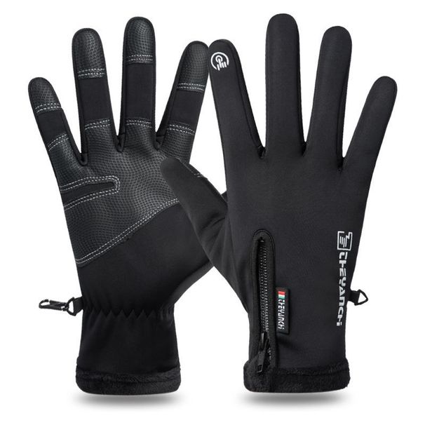 Pulse Warm Men's Autumn And Winter Cold-Proof Anti-Freeze Anti-Static Fleece-Lined Thickened Windproof Waterproof Touchscreen_viptrois.com