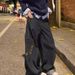 Men's Clothing Old Rubbed Color Jeans Design Reverse Waist Wide Leg Pants_viptrois.com