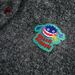 Loom Style Loose Cardigan For Men, Vibe European And American Trendy Brand, Cartoon Patch Embroidery, Personalized Crew Neck_viptrois.com