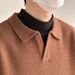 Korean Style Lapel Sweater – Men’s Casual Polo Collar Knitwear For Autumn & Winter, Relaxed & Sophisticated Outerwear_viptrois.com