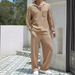 Men's Clothing new men's commuter suit casual shirt long sleeved trousers men's outing trend_viptrois.com