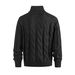 Chunky Cable Knit Zip-Up Sweater Coat - High Neck Cropped Cardigan For Women, Autumn Winter Fashion, Casual Loungewear (Black, Grey)_viptrois.com