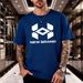 NEW BRAND Geometric Rhombus Large-label Printed Short-sleeved T-shirt, Men's Summer Loose Crew Neck Top_viptrois.com