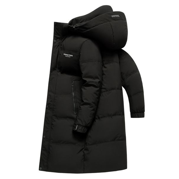 Men's Clothing Winter Down Jacket For Men Winter New Style Long Style Over The Knee Lengthened Thickened Warm Simple Versatile Jacket_viptrois.com
