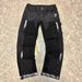 Men's Clothing European And American Style Men's Y2K Patchwork Painted Letter Print Fashion Straight Leg Jeans_viptrois.com