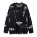Oversized Knit Sweater – Unisex Distressed Graphic Pullover With Luxe Faux Fur Texture"_viptrois.com