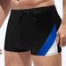 Men's Boxer Drawstring Side Contrast Color Design Lace Up Tight Sports Casual Swimming Trunks_viptrois.com