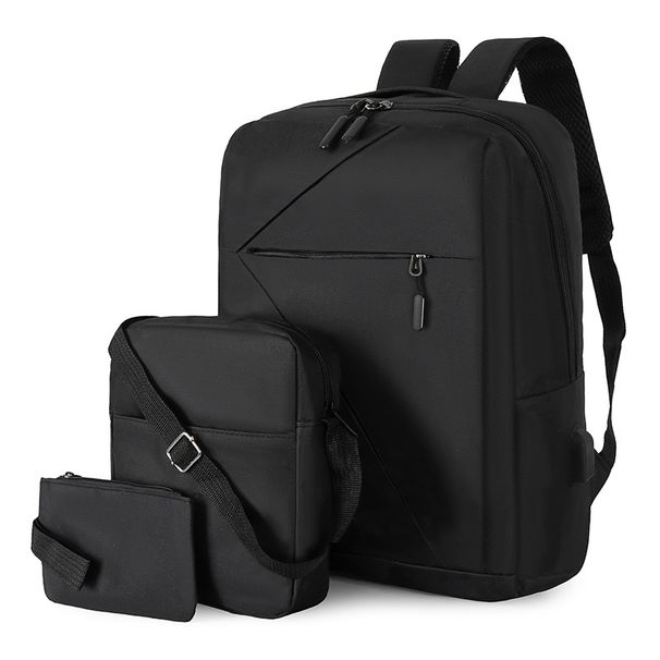 Men's Backpack High School Student Backpack Multifunctional Charging Backpack Men's Computer Bag Backpack Men's Fashion Outdoor Large Capacity_viptrois.com