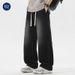 Men's Clothing High Street Distressed Wide Leg Jeans | Vintage Washed Loose Straight Casual Streetwear Trousers (Multiple Colors & Sizes)_viptrois.com