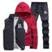 Men's Clothing Plush And Thickened Couple Sports Suit Men's Autumn And Winter Youth Hooded Sportswear Vest Three Piece Suit Trendy_viptrois.com