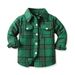 kid's clothing Children's plaid woolen long-sleeved cardigan autumn lapel single-breasted top_viptrois.com