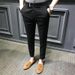 Men's Clothing Suit Trousers Slim Fit Nine Point Casual Trousers Trendy Nine Point Trousers Men's Thin Style_viptrois.com