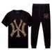 Men's Clothing Style Hot Diamond Ice Silk Short Sleeved T Shirt Men's Plus Size Slim Half Sleeve_viptrois.com