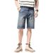 Men's Thin Light Blue Jeans Shorts High-End Jeans Men's Loose Straight Pants Men's Ultra-Thin_viptrois.com