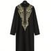 Men's Clothing Robe New Embroidery Casual Men's Muslim Long Sleeve_viptrois.com