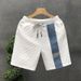 Men's Trendy Casual Summer Shorts Color Block Oversized Five Point Style Young Men's Clothing Bottoms_viptrois.com