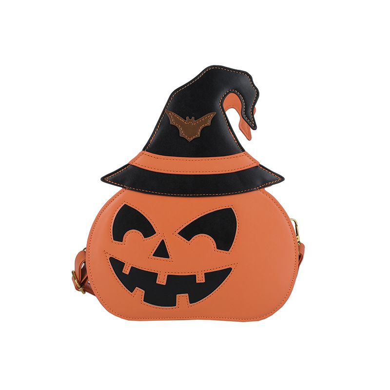 Fun Halloween Pumpkin Crossbody Bag For Women - Stylish PU Shoulder Purse With Zipper Closure, Perfect For Daily Use & Costume Parties_viptrois.com