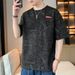 Men's Summer Ice Silk Thin Section Large Size Short-sleeved T-shirt Loose Fashion Casual Tops_viptrois.com