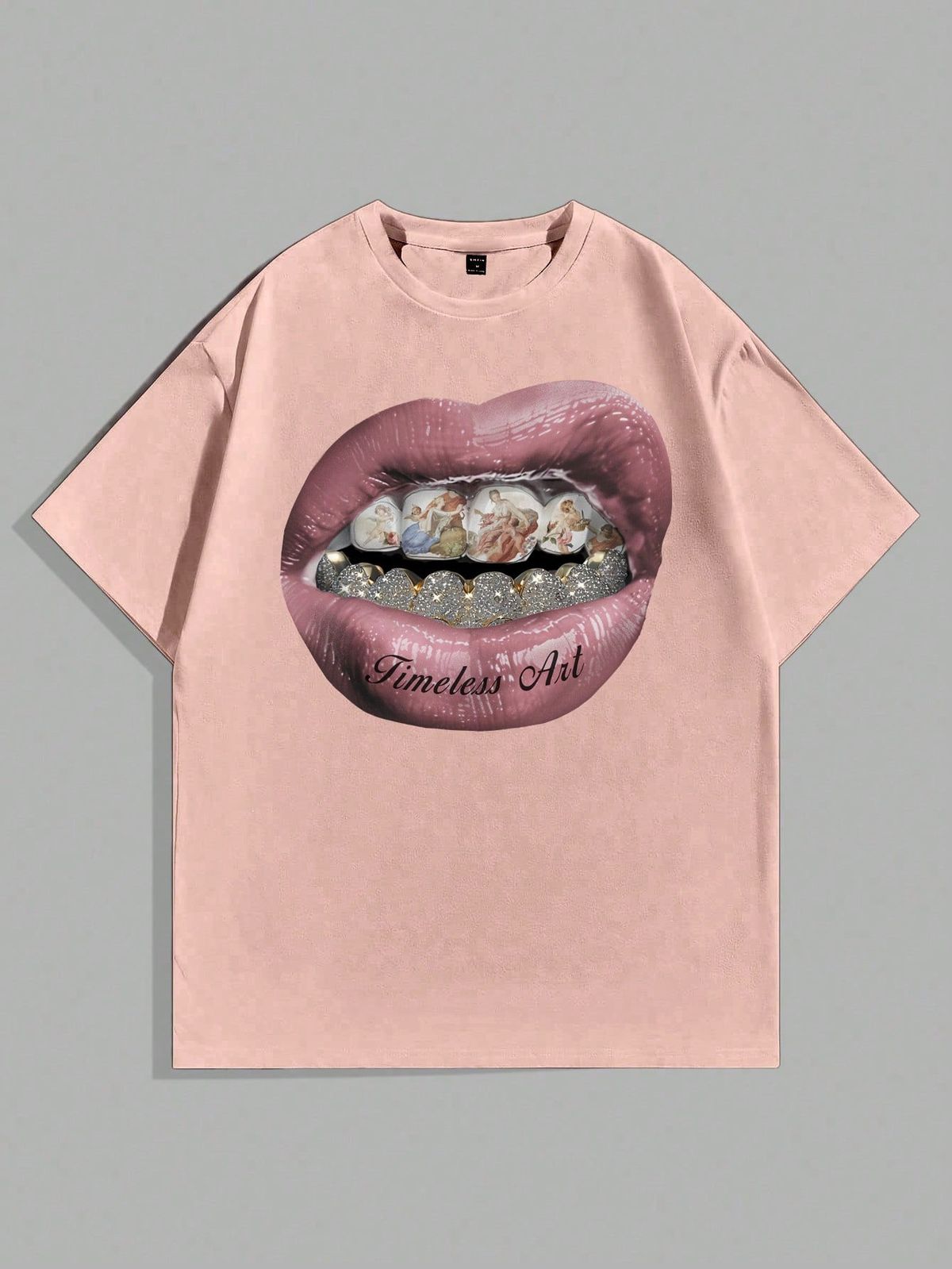 Men's Clothing T Shirt Y2k Mouth Print T Shirt Men's Summer Harajuku Street Wear Classic Cotton Casual Short Sleeved Men_viptrois.com