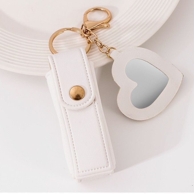 Bag Charms Small Mirror Lipstick Bag Keychain Fashion Small Fragrance Style Pendant Creative Coin Purse Keychain Gift Pendant_viptrois.com