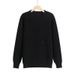 Round Neck Pullover Knitted Sweater For Men, Long Sleeved Sweater, Solid Color Sweater, And Thread Jacket_viptrois.com