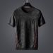 Men's Clothing High-end jacquard webbing splicing casual suit men's summer large size style personality matching shorts two-piece suit_viptrois.com