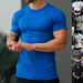 Men's Stretch Milk Silk Crew Neck T-Shirt - Lightweight Quick-Dry Athletic Tee For Running Gym Workout Casual Wear_viptrois.com