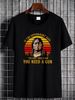 You Need A Gun Sitting Bull Shirt Pro-2nd Amendment T-Shirt Hot!! S-5XL Versatile Slightly Graphic Summer Designer Clothes Fashion Breathable_viptrois.com