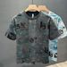 Trendy Niche Rendering Personalized Pattern T-shirt Summer New Trend Design Round Neck Men's Top Short Sleeve_viptrois.com