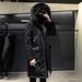 Pure Cross-Border Foreign Trade Mid-Length Down Jacket For Men Winter Large Fur Collar Workwear Over-the-Knee Thickened Warm_viptrois.com