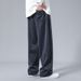 Men's Clothing Spring And Autumn Corduroy Men's Sweatpants Drape Casual Pants Printed Checkerboard Men's Straight Pants All Match Loose Style_viptrois.com