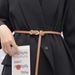Women's Non-porous Suit, Thin Belt, Versatile Knotted Decorative Belt, Fashionable Black With Dress, Sweater Waist_viptrois.com