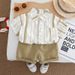 2025 New Cute Casual Thin Summer Set Baby Boy Cool Handsome Vertical Shirt Short Sleeve_viptrois.com