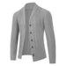 Pure Casual Sweater Export New Cross-Border Loose Long Sleeve Turn-Down Collar European And American Simple Jacket Men's_viptrois.com