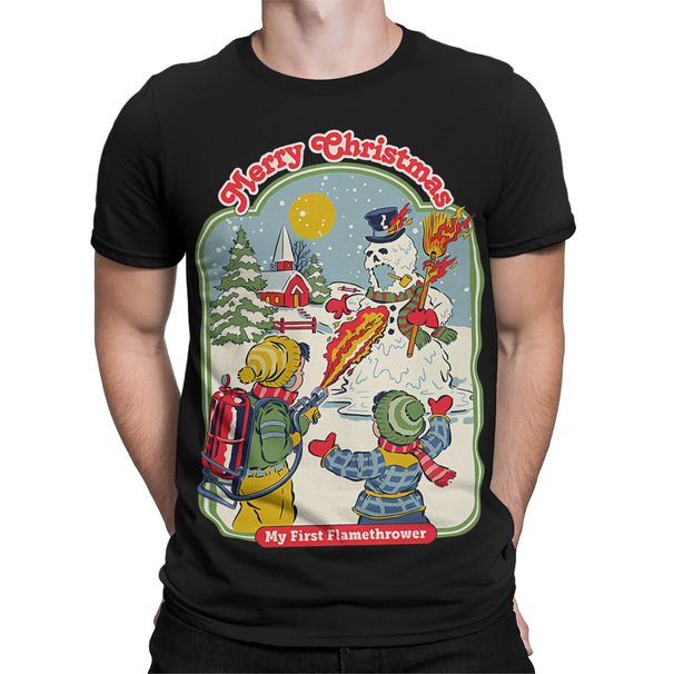 My First Flamethrower 90s Bold Statement 100% Cotton T-shirt Mens Tees Top #SR#T433_viptrois.com