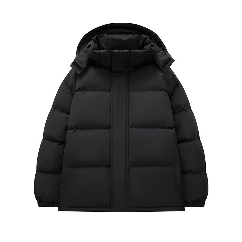 Hooded Padded Jacket For Men And Women Loose Thickened Padded Jacket Removable Hat Padded Jacket_viptrois.com