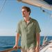 Men's Clothing Linen Short Sleeved Shirt Casual Breathable Button Shirt Holiday Beach Summer Top With Pockets_viptrois.com