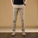 Men's Stretch Straight Leg Casual Pants - Breathable Cotton Comfort Fit For Business & Leisure - Solid Colors (Black, Khaki, Gray, Purple)_viptrois.com